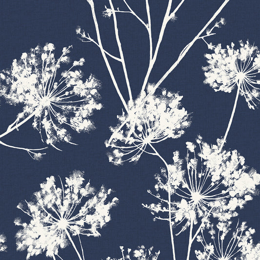 Etten Studios Etten Studios Online Dandelion Fields Floral Contemporary Blue Matte Sidewall - ET10412