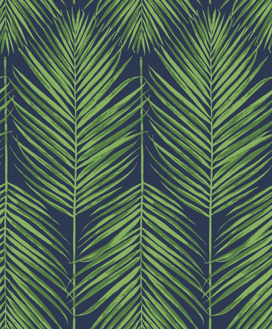 Etten Studios Etten Studios Online Marina Palm Botanical Coastal Green Matte Sidewall - ET10714