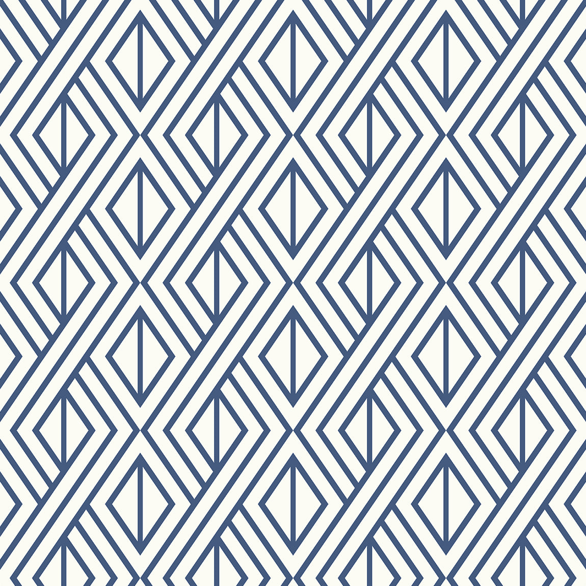 Etten Studios Etten Studios Online Diamond Weave Geometric Contemporary Blue Matte Sidewall - ET11002