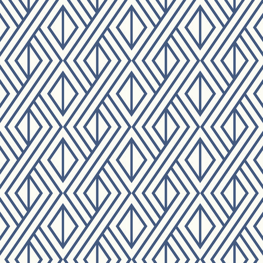 Etten Studios Etten Studios Online Diamond Weave Geometric Contemporary Blue Matte Sidewall - ET11002