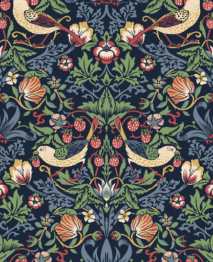 Etten Studios Legacy Prints Fragaria Garden Animal Print Vintage Blue Matte  - ET11202