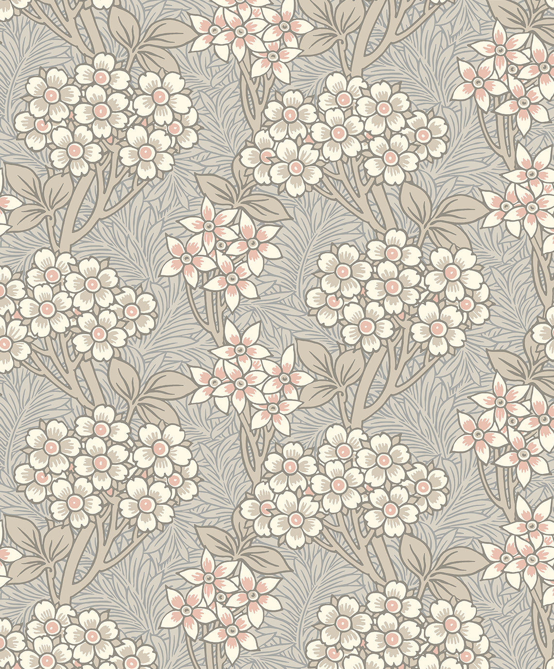 Etten Studios Legacy Prints Floral Vine Floral Vintage Grey Matte Sidewall - ET12016