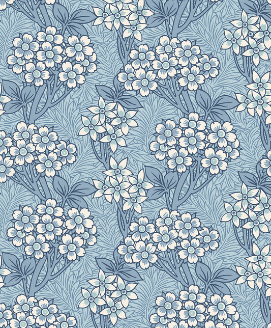 Etten Studios Legacy Prints Floral Vine Floral Vintage Blue Matte Sidewall - ET12022