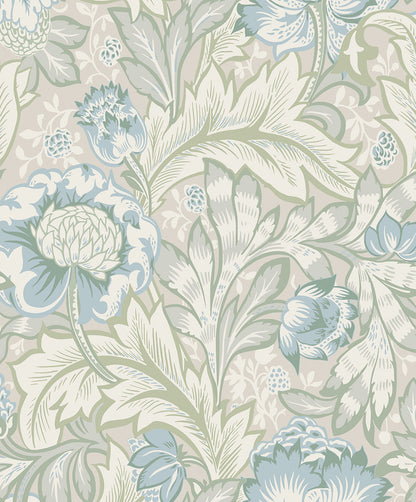 Etten Studios Legacy Prints Acanthus Garden Botanical Vintage Blue Matte  - ET12304