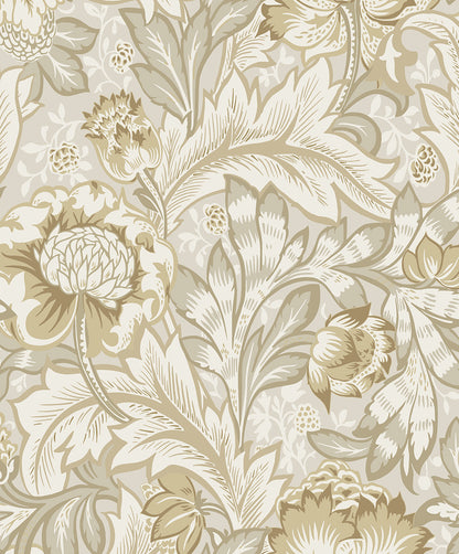 Etten Studios Legacy Prints Acanthus Garden Botanical Vintage Beige Matte  - ET12307