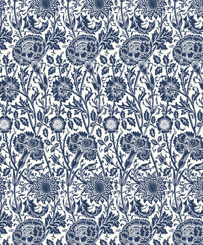 Etten Studios Legacy Prints Tonal Floral Trail Floral Vintage Blue Matte  - ET12502