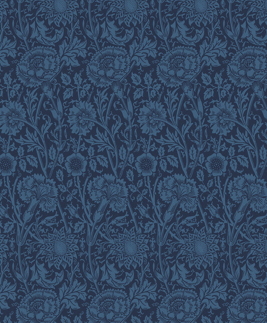 Etten Studios Legacy Prints Tonal Floral Trail Floral Vintage Blue Matte Sidewall - ET12512