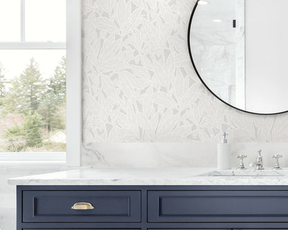 Etten Studios Legacy Prints Leaf and Berry Botanical Vintage Off White Metallic  - ET12805