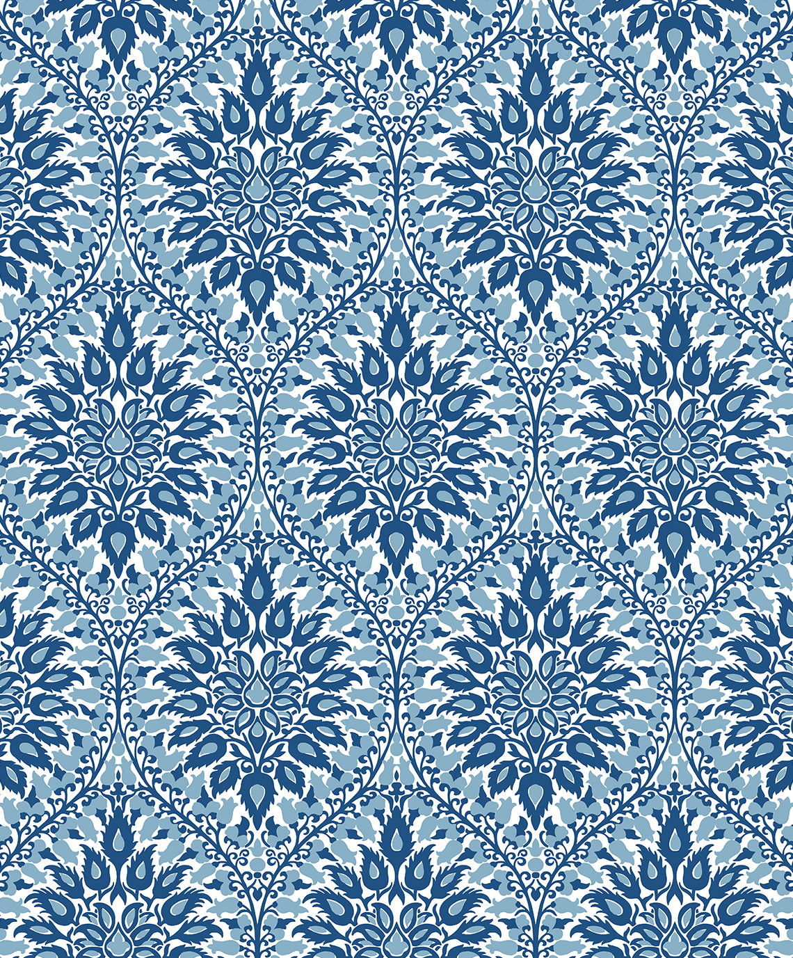 Etten Studios Legacy Prints Luna Ogee Ogee Vintage Blue Matte Sidewall - ET12902