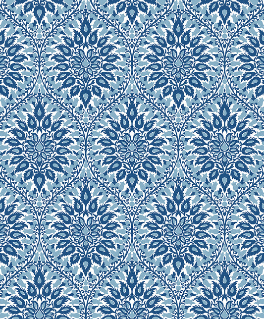 Etten Studios Legacy Prints Luna Ogee Ogee Vintage Blue Matte Sidewall - ET12902