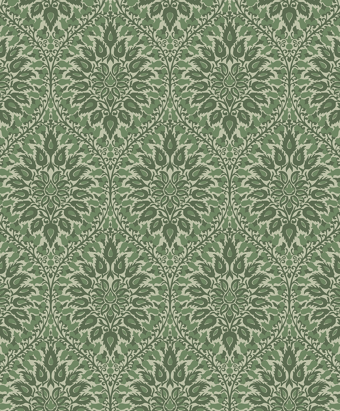 Etten Studios Legacy Prints Luna Ogee Ogee Vintage Green Matte Sidewall - ET12904