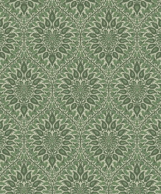 Etten Studios Legacy Prints Luna Ogee Ogee Vintage Green Matte Sidewall - ET12904