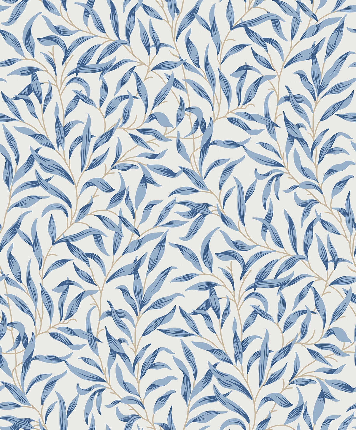 Etten Studios Etten Studios Online Willow Leaves Botanical Vintage Blue Matte Sidewall - ET13312