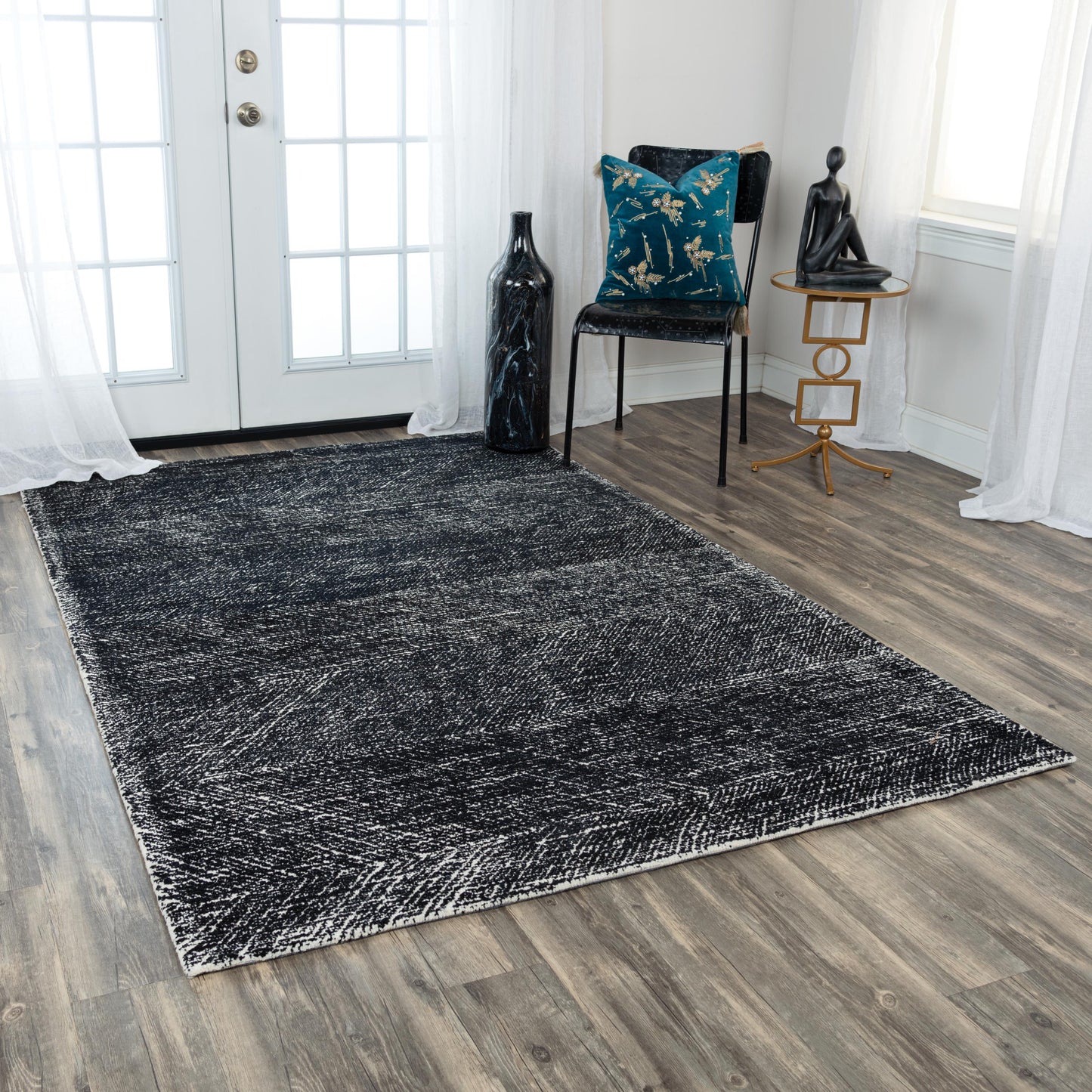 contemporary rug, 9' x 12'.