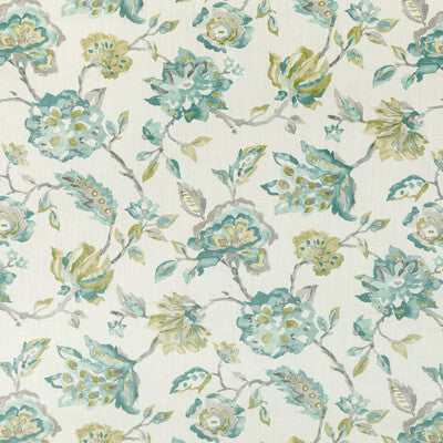 KRAVET BASICS PRINT  WHITE,TEAL,TEAL   - ETHERIA.135.0