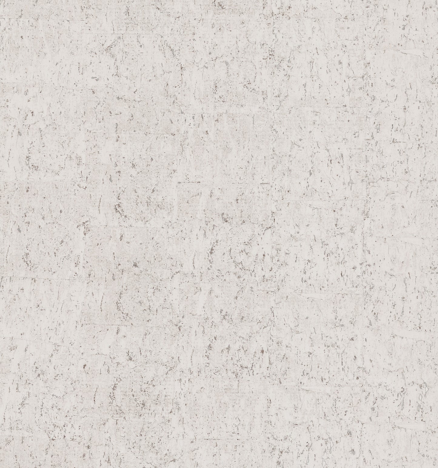 Pale grey and silver cork-style wallpaper with a subtle mottled texture.