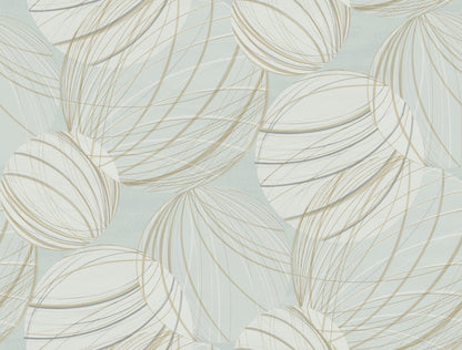 York Wallcoverings Candice Olson Casual Elegance Floating Lanterns Smokey Blue Wallpaper  Geometrics Blues   - EV3905