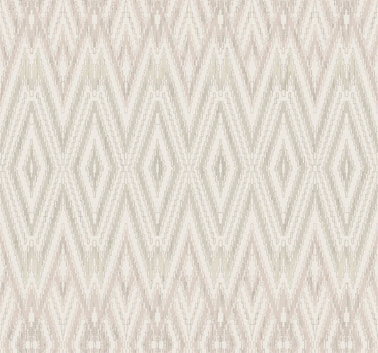 York Wallcoverings Candice Olson Casual Elegance Diamond Marquise Lavender Wallpaper  Geometrics Whites and Off-Whites   - EV3911