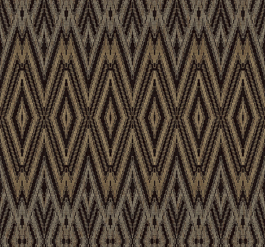 York Wallcoverings Candice Olson Casual Elegance Diamond Marquise Black Wallpaper  Geometrics Blacks   - EV3912