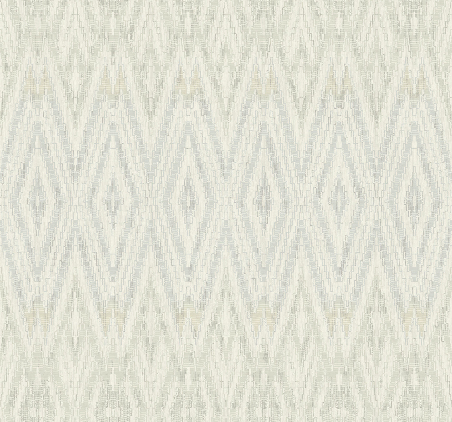 York Wallcoverings Candice Olson Casual Elegance Diamond Marquise Blue and Neutral Wallpaper  Geometrics Whites and Off-Whites   - EV3914