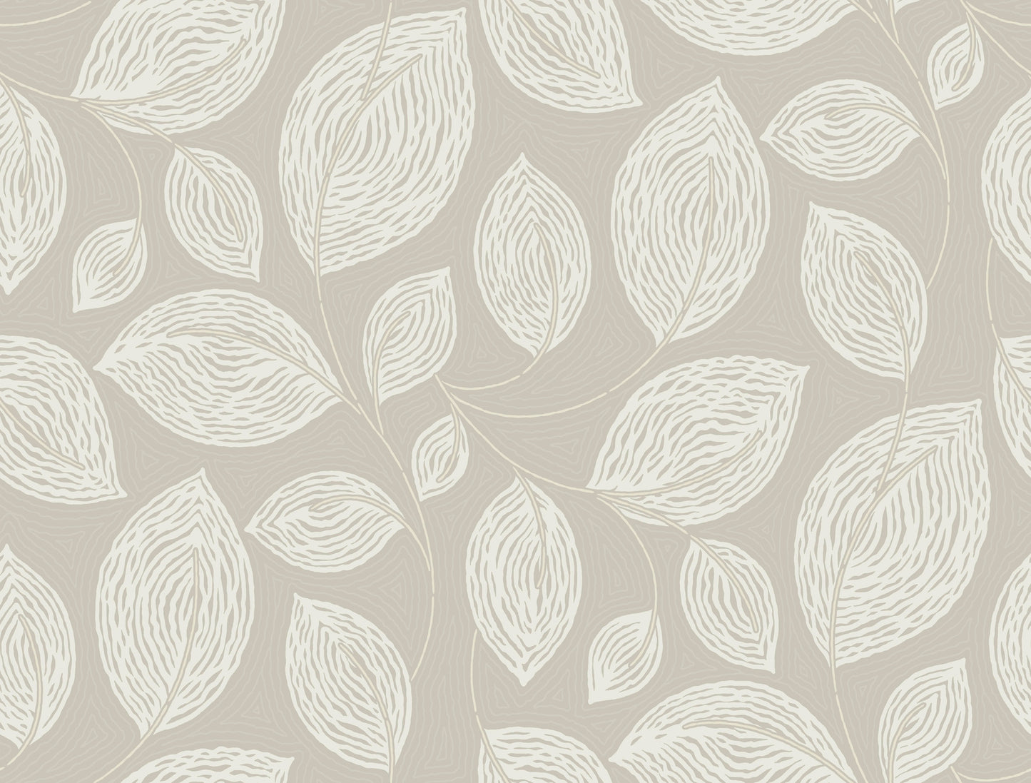 York Wallcoverings Candice Olson Casual Elegance Contoured Leaves Taupe Wallpaper  Sculptured Finishes Browns   - EV3922