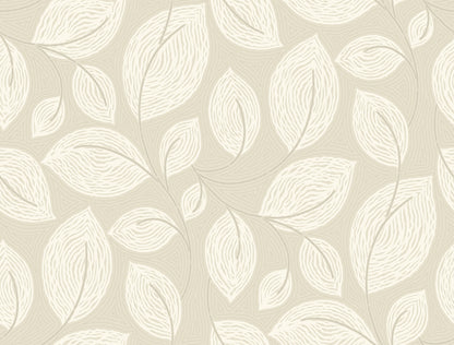 York Wallcoverings Candice Olson Casual Elegance Contoured Leaves Sand Wallpaper  Sculptured Finishes Beiges   - EV3923