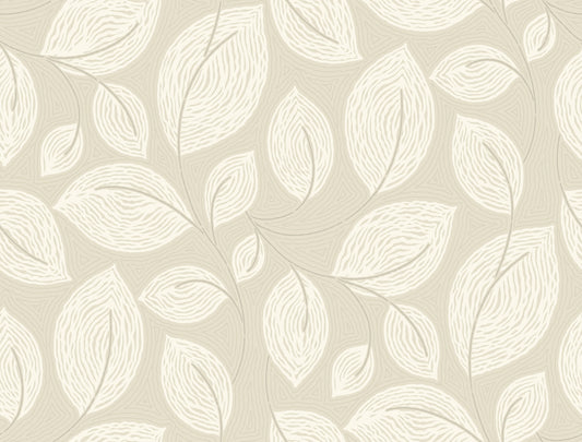 York Wallcoverings Candice Olson Casual Elegance Contoured Leaves Sand Wallpaper  Sculptured Finishes Beiges   - EV3923