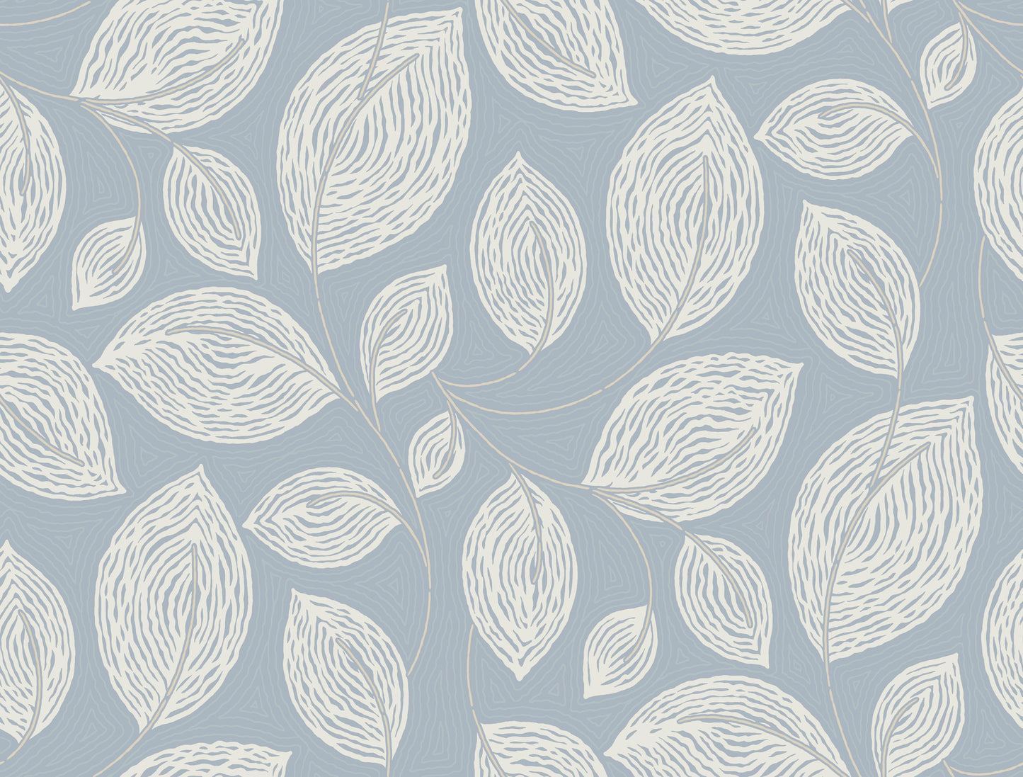 York Wallcoverings Candice Olson Casual Elegance Contoured Leaves Indigo Blue Wallpaper  Sculptured Finishes Blues   - EV3925