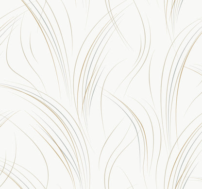 York Wallcoverings Candice Olson Casual Elegance Graceful Wisp White Wallpaper  Geometrics Whites and Off-Whites   - EV3939