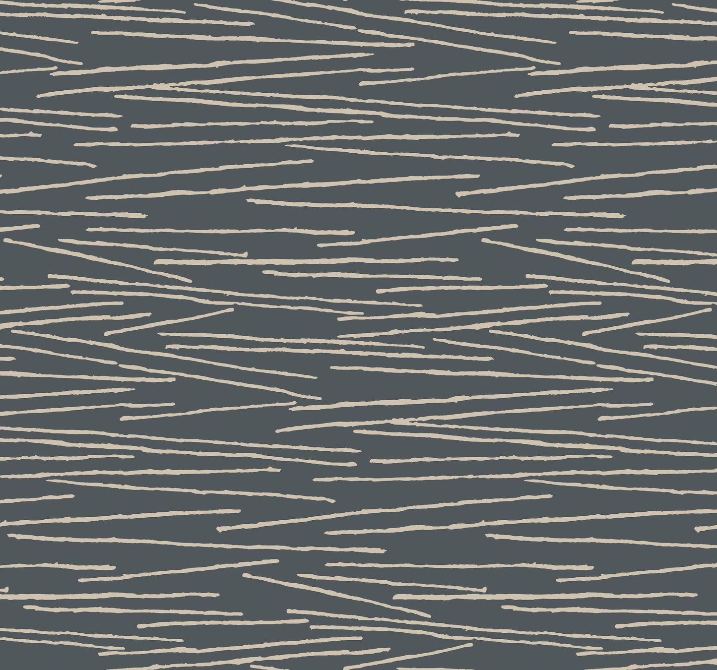 Dark slate background with cream irregular brushstroke lines in an abstract repeating stripe pattern.
