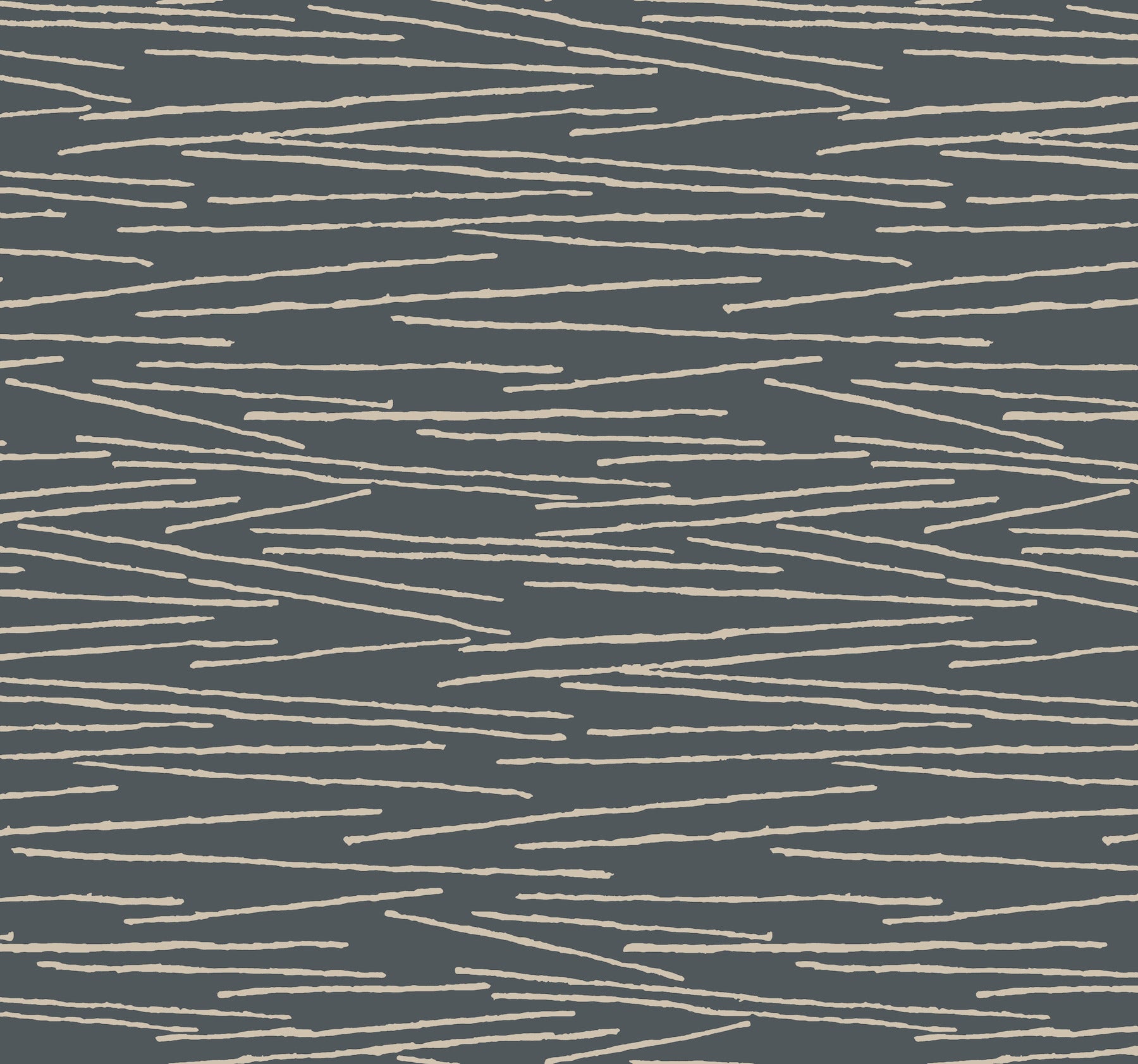 Dark slate background with cream irregular brushstroke lines in an abstract repeating stripe pattern.