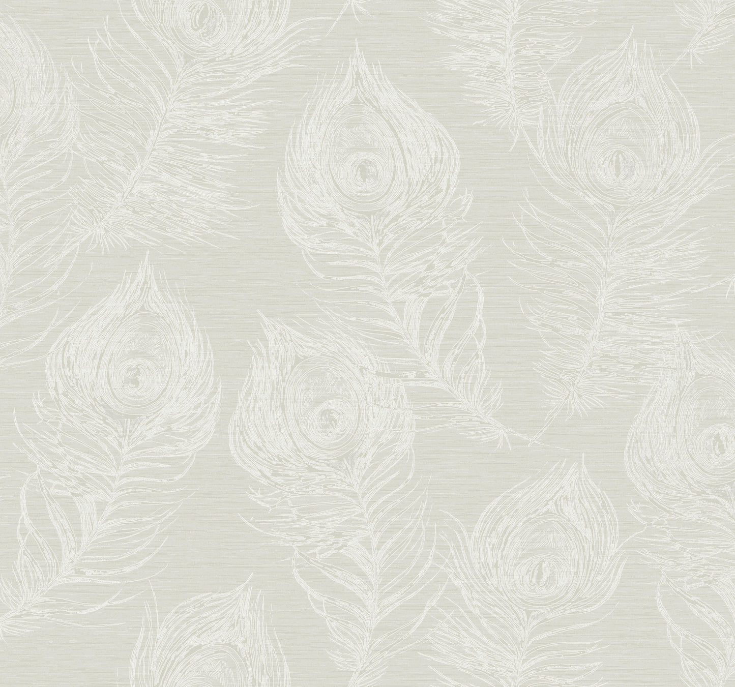 York Wallcoverings Candice Olson Casual Elegance Regal Peacock White Wallpaper  Animals Whites and Off-Whites   - EV3944