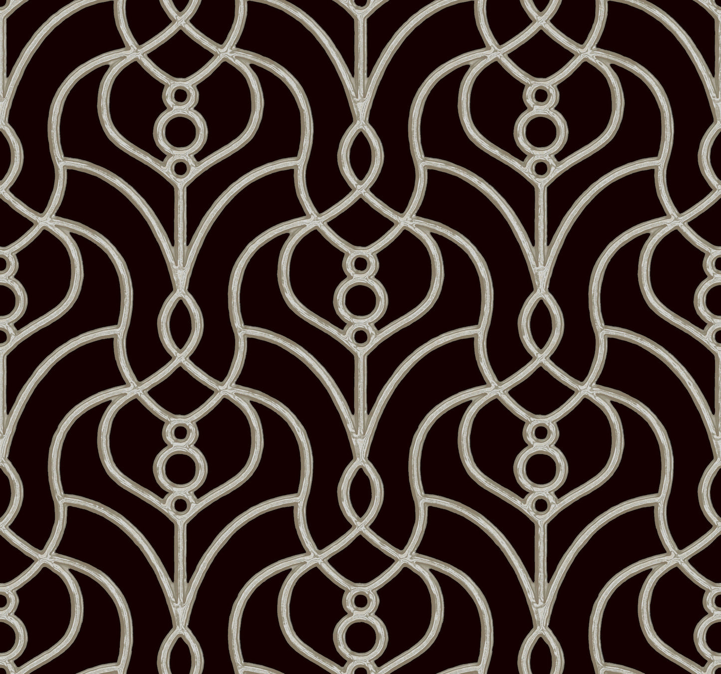 York Wallcoverings Candice Olson Casual Elegance Divine Trellis Black Wallpaper  Geometrics Blacks   - EV3945