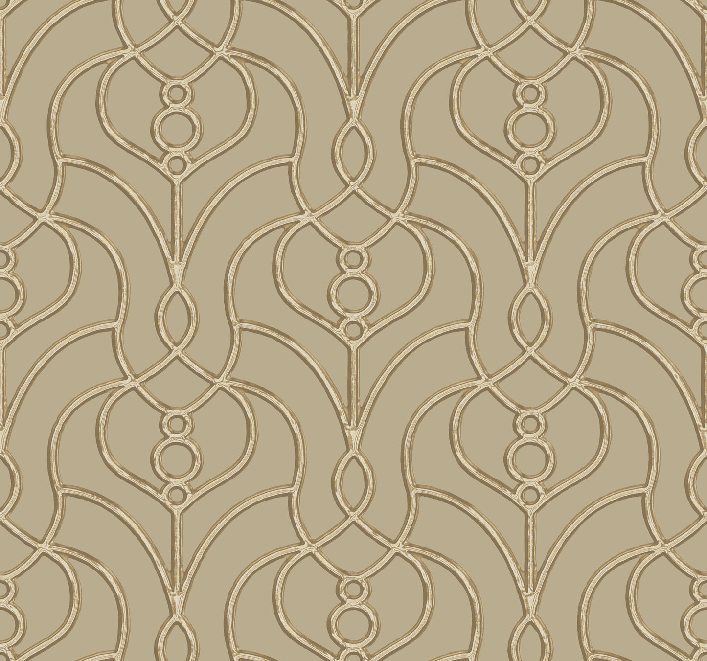 York Wallcoverings Candice Olson Casual Elegance Divine Trellis Taupe Wallpaper  Geometrics Browns   - EV3947