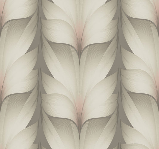 York Wallcoverings Candice Olson Casual Elegance Lotus Light Stripe Taupe and Blush Wallpaper  Stripes Browns   - EV3952