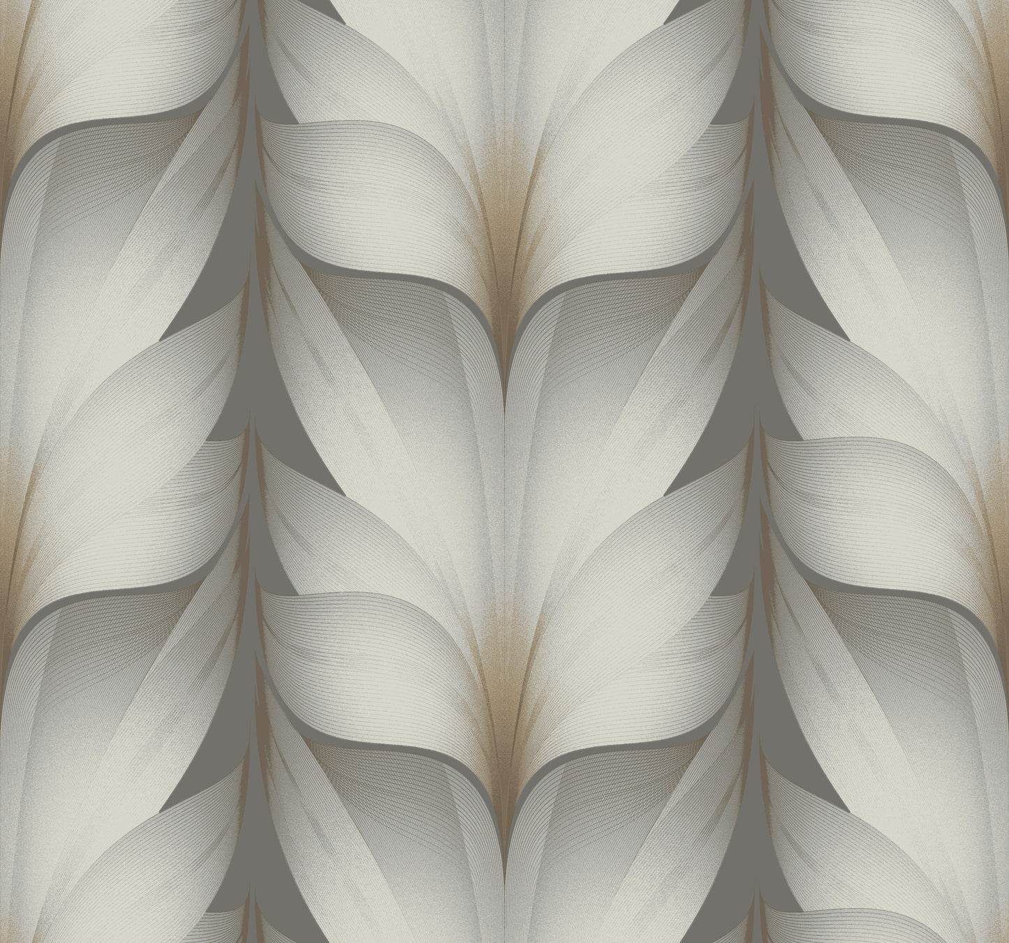 York Wallcoverings Candice Olson Casual Elegance Lotus Light Stripe Charcoal Wallpaper  Stripes Greys   - EV3953