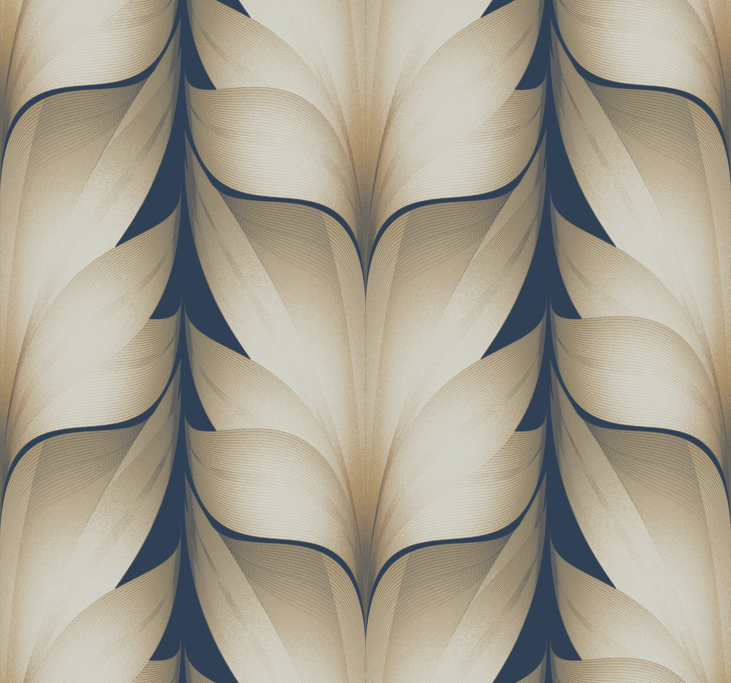York Wallcoverings Candice Olson Casual Elegance Lotus Light Stripe Navy Wallpaper  Stripes Blues   - EV3956