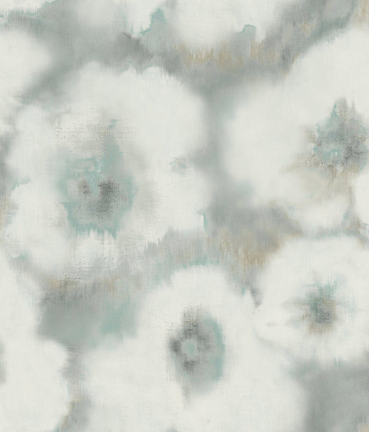 York Wallcoverings Candice Olson Casual Elegance Blended Floral Aqua Wallpaper  Florals and Flowers Blues   - EV3961
