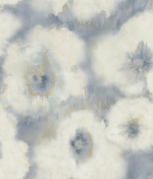 York Wallcoverings Candice Olson Casual Elegance Blended Floral Blue Wallpaper  Florals and Flowers Blues   - EV3964