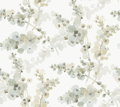 York Wallcoverings Candice Olson Casual Elegance Blossom Fling Mineral Green Wallpaper  Botanical Greens   - EV3972