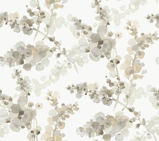 York Wallcoverings Candice Olson Casual Elegance Blossom Fling Blonde Wallpaper  Botanical Browns   - EV3973