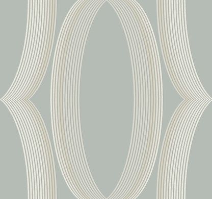 York Wallcoverings Candice Olson Casual Elegance Progression Ogee Light Blue Wallpaper  Geometrics Blues   - EV3985