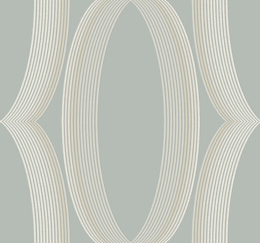 York Wallcoverings Candice Olson Casual Elegance Progression Ogee Light Blue Wallpaper  Geometrics Blues   - EV3985