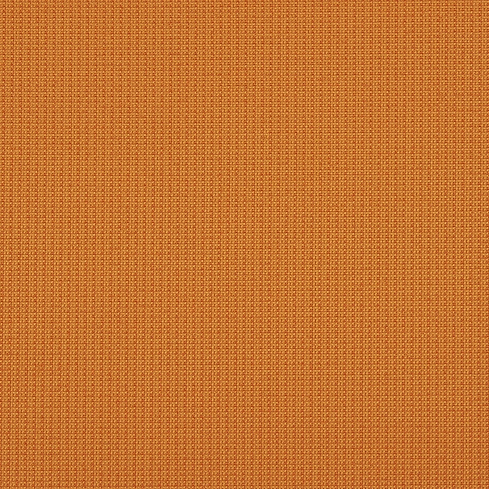 Close-up of orange woven fabric texture; tight canvas-style upholstery fabric in warm burnt orange.