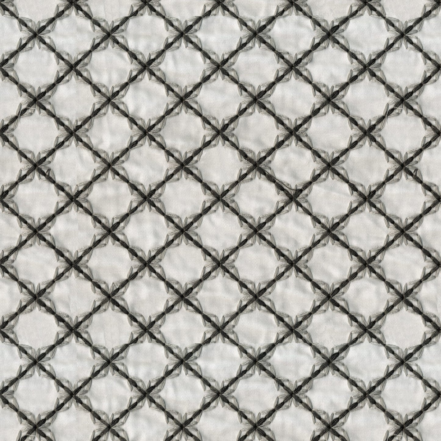 JF Fabrics EVERLASTING 98 Fabric Diamond,Traditional Grey,Black  Embroidery - 8430098 J8591