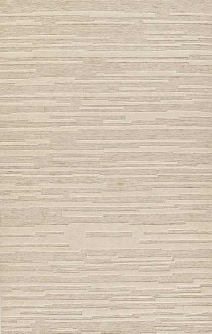 Taupe stacked-stone veneer panel with thin horizontal slabs, creating a textured beige wall finish.