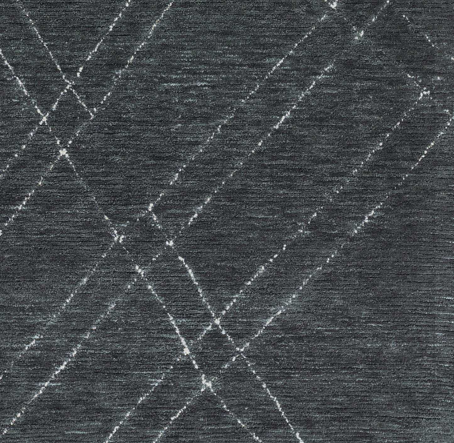 Dark charcoal weave with subtle light gray diagonal lines forming a plaid pattern.