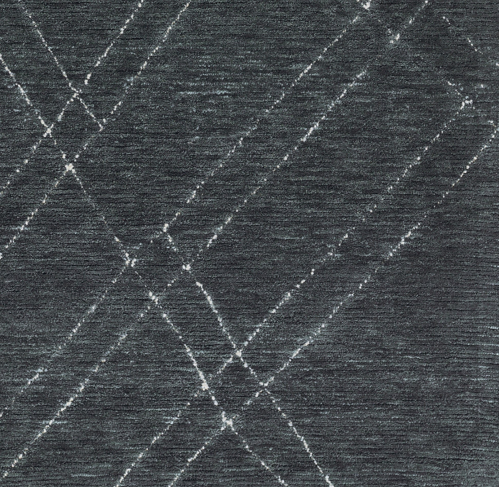 Dark blue woven textile with light gray diagonal plaid lines.