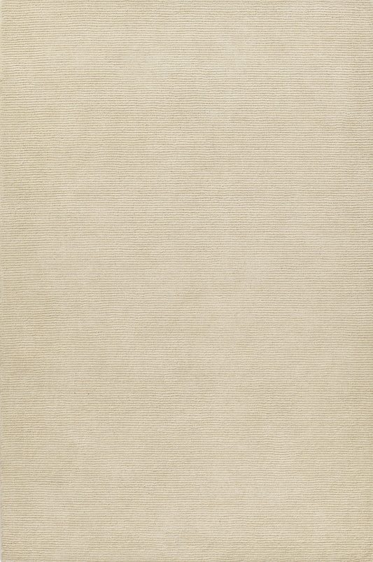 Beige woven textile with fine horizontal ribs; natural linen-like upholstery or rug fabric.