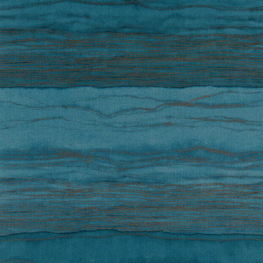 HARLEQUIN Metamorphic Wallpaper Stripes Lapis , Copper  Gravure Wide Width Vinyl - EVIW112055